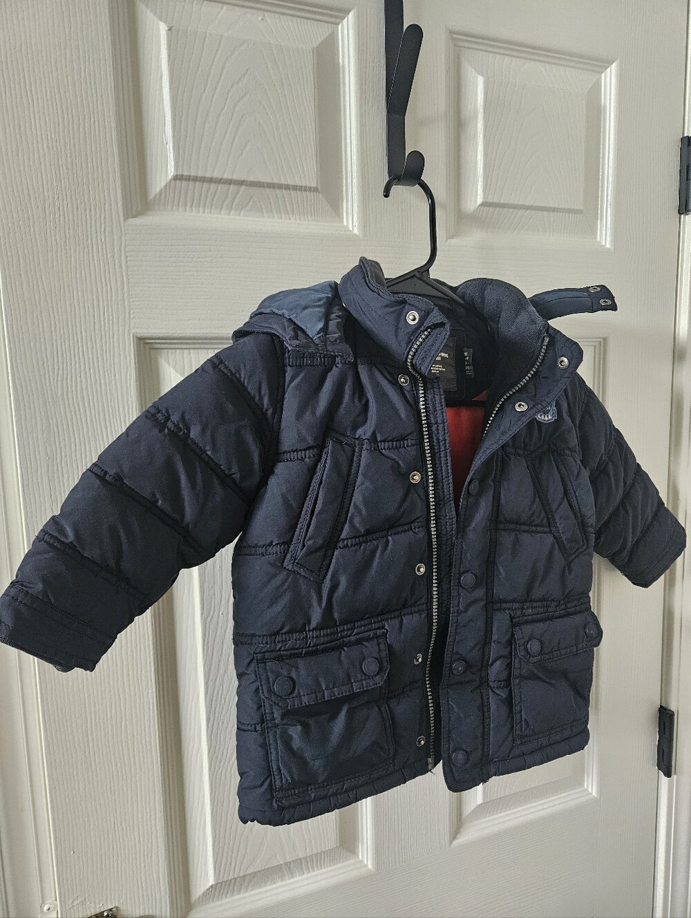 H&M L.O.G.G. Toddler Boy Navy Blue Puffer Winter Coat Jacket Size 2Y (2T)